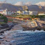 Old Harbour, Hermanus painting by Roelof Rossouw