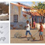 The Wire Car Patrol Boys commissioned painting by Roelof Rossouw