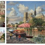 Notre Dame, Paris in April commissioned painting by Roelof Rossouw